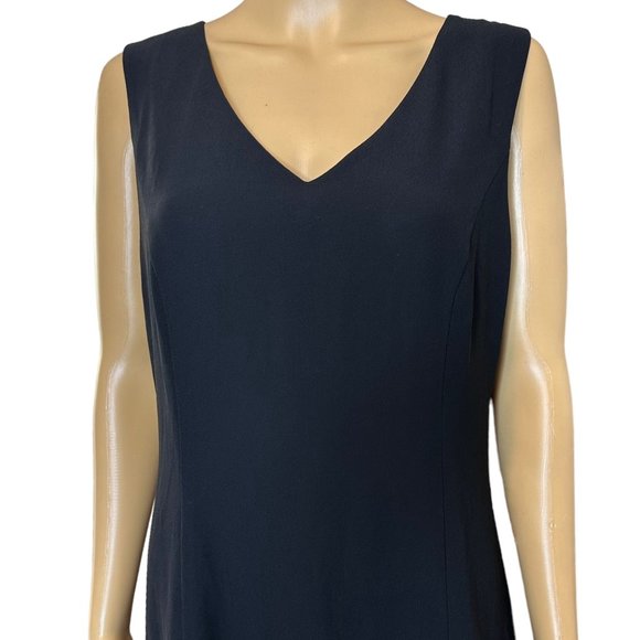 Danny & Nicole Maxi Dress Size 10 Black Lined Zip Back Sleeveless - Picture 4 of 15